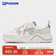 FILA FUSION斐樂潮牌女鞋滑板生活鞋2025夏新款50-50帆布鞋休閑鞋 奶白/寂靜粉-GH 37.5