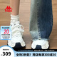 KAPPA女鞋背靠背老爹鞋女2025夏季新款潮流網(wǎng)面透氣小白鞋休閑運動鞋女 經(jīng)典白/海昌藍 38