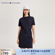 TOMMY HILFIGER夏季女裝經(jīng)典1985休閑簡約字母收腰顯瘦圓領(lǐng)短袖連衣裙42534 藏青色DW5 L