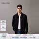 Calvin KleinJeans25秋季新款男士商務(wù)休閑正裝ck修身彈力長袖襯衫4LD190G UB1-太空黑 XL