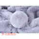夢動(dòng) 加密仿獺兔毛布料8mm加厚面料棉花娃娃玩偶手工diy毛絨布 淺灰色_50*50cm