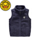 G.duck男童搖粒絨馬甲春秋中大童薄絨背心抓絨坎肩外穿兒童學(xué)生校服神器 藏青色 130 130cm(建議身高130cm左右)