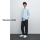Massimo Dutti折扣升級(jí)2025男裝百搭都市通勤風(fēng)輕薄長袖亞麻襯衫男00100777 淺藍(lán)色 L 版型偏窄