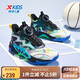 特步（XTEP）兒童獵鷹1.0童鞋男童旋轉扣中大童籃球鞋 黑/霓虹綠 34碼