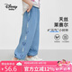 Disney baby迪士尼女童天絲牛仔褲兒童褲子中小童裝輕薄透氣防蚊褲夏 淺藍(lán)120