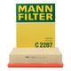 曼牌濾清器（MANNFILTER）空氣濾清器/空氣濾芯/空濾 汽車(chē)小保養 適配 奔馳A160A180B180B200等C2287