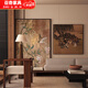 康浪新中式宋代美學(xué)屏風(fēng)隔斷客廳茶室玄關(guān)裝飾可折疊移動遮擋實(shí)木折屏 1.2米寬*1.8米高(分3扇) 描邊款式(無邊框)(雙面圖案)