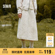 森馬（Semir）半身裙女冬季肌理夾棉松緊腰A字長裙抽繩2025氣球裙109725120001