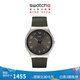 斯沃琪（Swatch）瑞士手表 金屬超薄系列  SKIN墨綠 開(kāi)學(xué)季禮物石英男女表 SKIN墨綠 SS07S103