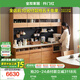 全友家居原木風(fēng)餐邊柜一體靠墻柜子客廳陽臺(tái)實(shí)木收納儲(chǔ)物置物柜雜物柜
