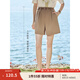茵曼（INMAN）冰氧吧涼感輕薄休閑短褲女2025年夏季新款高腰顯瘦a字西裝褲子 淺咖啡 29