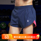 力為（Leevy）運動短褲男跑步 田徑健身三分運動短褲男夏 速干 518深藍(lán)色/有口袋/有內(nèi)襯 XL