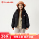 坦博爾兒童羽絨服女童冬裝面包保暖外套TCF530312Z 黑色 120