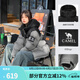 駱駝?dòng)鸾q服女冬季新款熱反射升溫保暖加厚連帽面包服短款外套 734CA6B605C4，幻影黑/硯墨灰 有袖標(biāo) 2XL