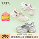 他她（TATA）厚底老爹鞋涼鞋女鞋瑪麗珍鞋休閑運動鞋夏季3ER01BQ4 銀/灰 37