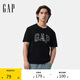 GAP【情人節(jié)】男女裝春季棉質(zhì)字母印花logo短袖T恤上衣美版797924