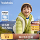 巴拉巴拉（BALABALA）童裝兒童羽絨服兩件套男童女童寶寶冬裝連帽外套 綠白色調(diào)00341 100 充絨量31g