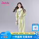 笛莎（DEESHA）童裝兒童女童套裝2025春季新款中大童寬松休閑運(yùn)動(dòng)針織套裝 淺豆綠 130
