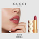 古馳（GUCCI）紅色系口紅不掉色不沾杯防水正品大牌豆沙唇膏女士適合40歲素顏的 213 愛(ài)情至上
