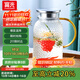 富光玻璃杯耐熱玻璃涼水壺錘紋帶把手大容量家用杯花茶杯子茶壺冷水壺
