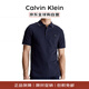 Calvin Klein CK七夕情人節(jié)禮物潮流輕奢休閑男短袖t恤polo衫 海軍藍L