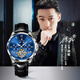 勞力士王子瑞士認證男士手表全自動(dòng)機械多功能防水夜光真皮陀飛輪專(zhuān)用男表 本藍黑皮 41mm