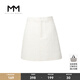 麥檬MM商場同款夏季簡約百搭白色牛仔半身裙5E4141141 米白 M