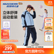 Skechers斯凱奇秋季新款童裝兒童時(shí)尚撞色休閑運(yùn)動(dòng)外套長(zhǎng)褲套裝L325K003 晴空藍(lán)/016M 130