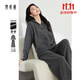 梵希蔓深灰色時(shí)尚套裝女兩件套2025秋冬新款高級感針織上衣+褲子 73583 深灰色 M
