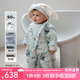 OAK FAMILY白鵝絨新生嬰兒羽絨服冬季連體衣外出保暖寶寶羽絨爬服新生兒衣服 絨球兔【兔子帽】 90cm
