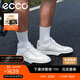 愛(ài)步（ECCO）25年新款休閑德訓鞋厚底板鞋男 街頭球鞋539834 灰白色/白色43