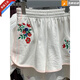 阿迪達斯 （adidas）三葉草短褲女褲夏季新款透氣休閑褲健身褲子戶(hù)外跑步運動(dòng)褲IS3869 IS3869三條紋刺繡小花LOGO XL