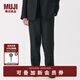 無印良品（MUJI）男式 漢麻 水洗 錐形褲 男士長(zhǎng)褲子夏季休閑褲男款男裝 AE0ZPC5S 黑色 L (175/88A)
