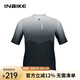 INBIKE加寬加大碼男騎行服短袖背帶短褲自行車公路車山地車裝備 【上衣】漸變黑 5XL