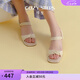 COZY STEPS可至女士春夏潮流時尚優(yōu)雅氣質(zhì)方頭低跟女式羊皮涼鞋6037 香草奶白色 38 建議拍大
