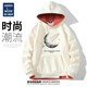 GENIOLAMODE衛衣男韓版潮牌連帽寬松休閑百搭假兩件春秋上衣
