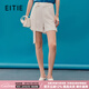 愛特愛（EITIE）高腰飄帶A字時尚直筒白色短褲顯瘦百搭休閑褲夏季新款7405111 極光白10 L 165
