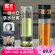 富光雙層玻璃杯 茶水分離泡茶杯子 高硼硅玻璃水杯商務(wù)便攜男士300ml