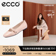 愛步（ECCO）七夕禮物 芭蕾舞鞋女 25年倪妮同款瑪麗珍淺口單鞋 舞悅234303 裸粉色23430301118 35