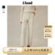 ELAND【萊卡面料】衣戀休閑褲女微彈棉感舒適通勤長(zhǎng)褲25春季新款 乳白色(64)Cream M 165