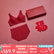 金三塔內(nèi)衣女紅品真絲文胸中腰內(nèi)褲紅色本命年婚慶文胸內(nèi)褲套裝禮盒 焦糖紅2963 M