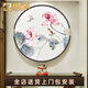 禮御友嘉純手工刺繡掛畫(huà)1-4絲荷花鳥(niǎo)現代簡(jiǎn)約蘇繡成品客廳玄關(guān)走廊裝飾畫(huà) 荷韻(83*83cm)