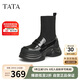 他她（TATA）襪靴女英倫拼接JK樂福鞋CCJ02DZ4 黑色 39