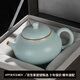 青澹汝窯茶壺三才蓋碗大號泡茶碗茶具景德鎮(zhèn)陶瓷家用手工西子壺 西子壺 （不開片） 150ml
