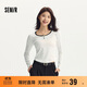 森馬（Semir）長(cháng)袖T恤女短款撞色打底衫簡(jiǎn)約風(fēng)秋季假兩件修身衣服101524101005