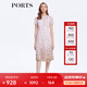 PORTS寶姿女裝夏季甜美通勤海鹽粉網(wǎng)紗刺繡連衣裙LM8D235MLP031 鹽粉色混色 M (6)