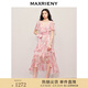 MAXRIENY浪漫甜美氛圍感茶歇裙系帶連衣裙下午茶裙子 粉花 L 03/38