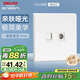 德力西（DELIXI）開(kāi)關(guān)插座面板 86型面板 CD229  二位電視電腦插座 啞光白大板