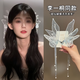 捷懿女古風(fēng)蝴蝶發(fā)夾兒童水鉆流蘇發(fā)飾頭飾2023高顏值超仙爆款帶鉆蝴蝶 【白色流蘇帶鉆蝴蝶】一對裝