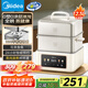 美的（Midea）電蒸鍋電煮鍋電火鍋 蒸鍋電蒸鍋多功能鍋家用蒸包子鍋電熱鍋多用途鍋24小時(shí)預(yù)約雙層蒸籠ZGC262388